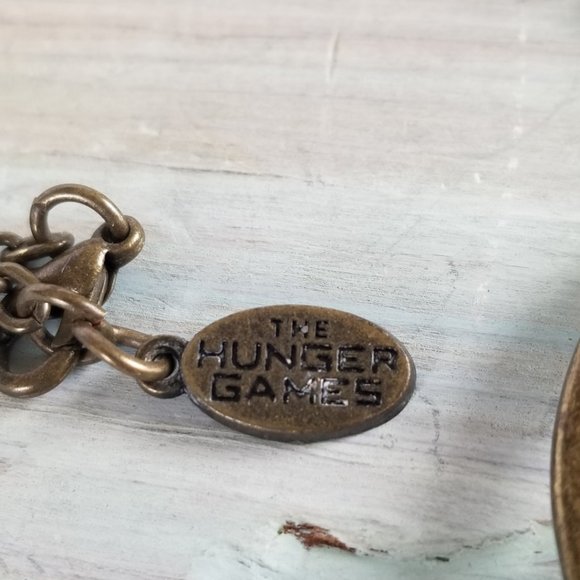 Mockingjay Necklace Unisex Bronze Treena Bean Hunger Games - Picture 5 of 15